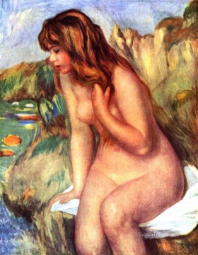 bather on a rock Pierre Auguste Renoir Oil Paintings
